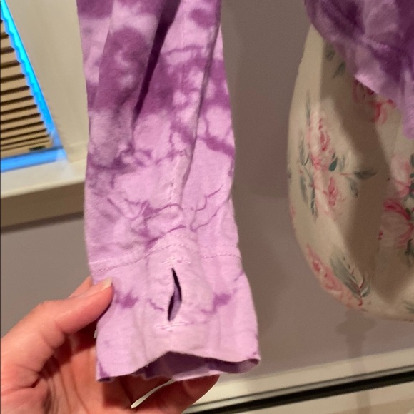 Zella Kids Purple Tie-Dye Long Sleeve Tee - Picture 3 of 9